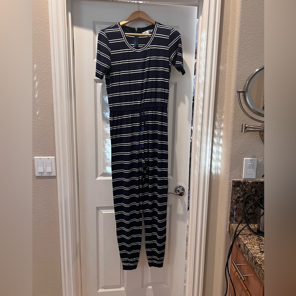 Navy and White Striped Jumper - Never Worn